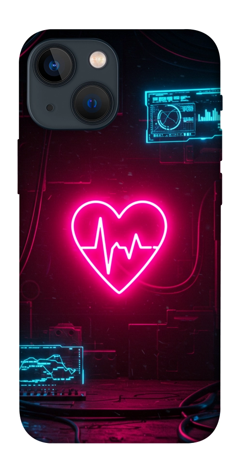 Чохол Neon heart для iPhone 13 mini