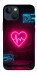 Чохол Neon heart для iPhone 13 mini