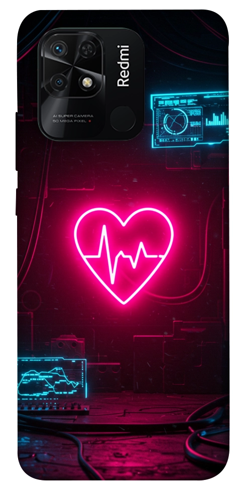 Чехол Neon heart для Xiaomi Redmi 10C