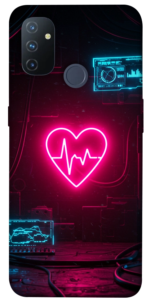 Чехол Neon heart для OnePlus Nord N100