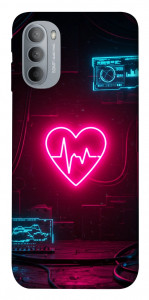 Чохол Neon heart для Motorola Moto G31