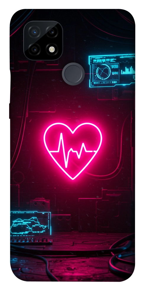 Чохол Neon heart для Realme C21