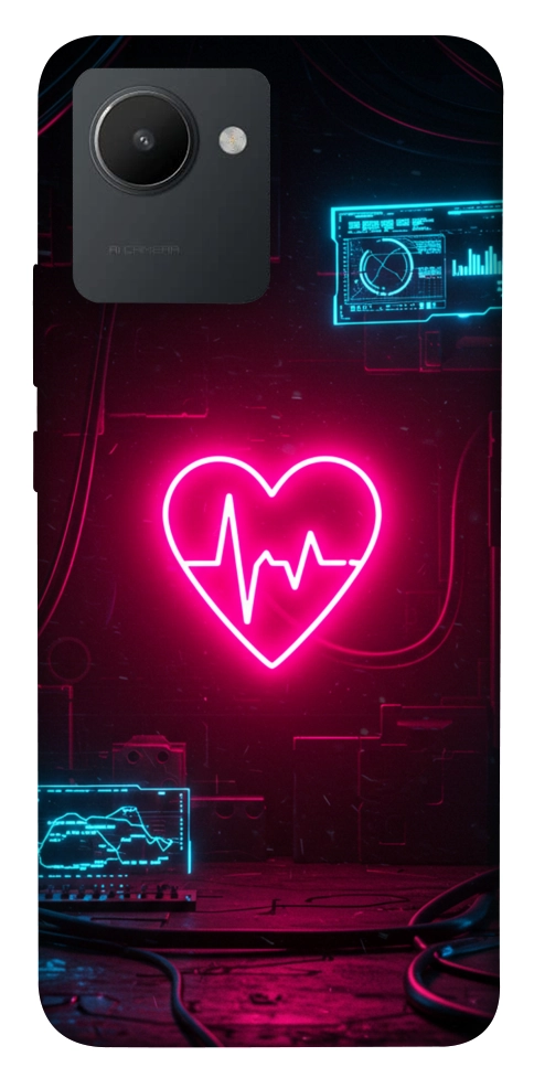 Чехол Neon heart для Realme C30