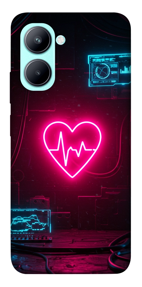 Чохол Neon heart для Realme C33