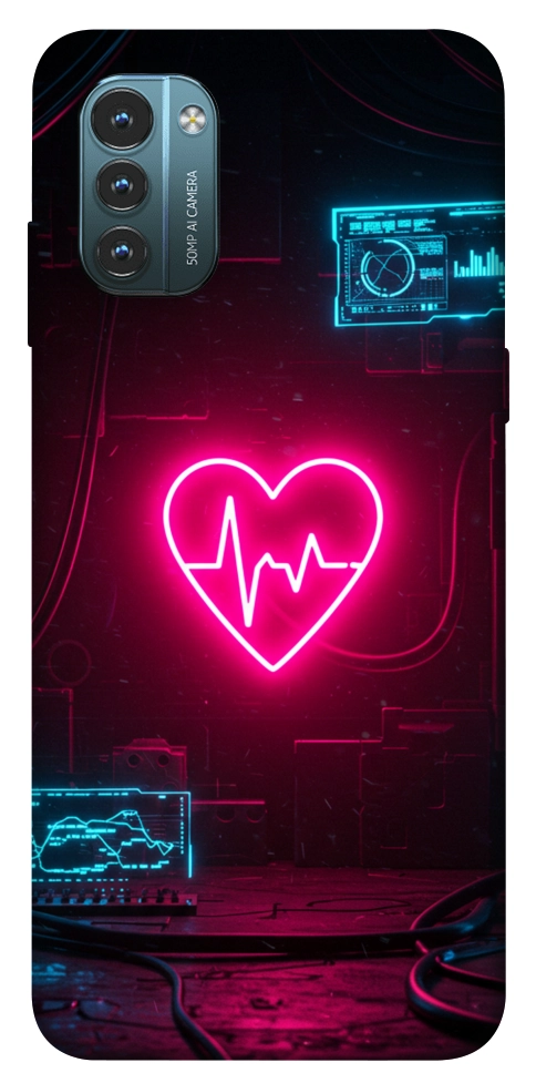 Чохол Neon heart для Nokia G21