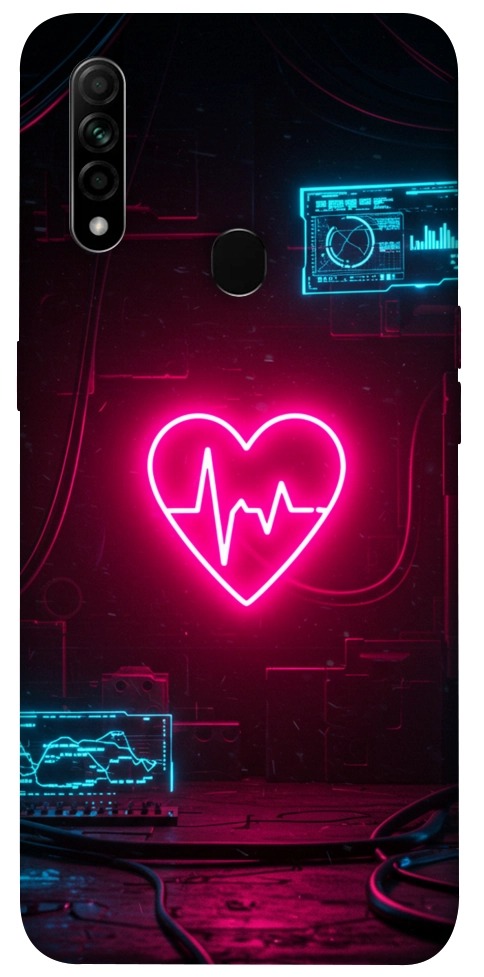 Чохол Neon heart для Oppo A8