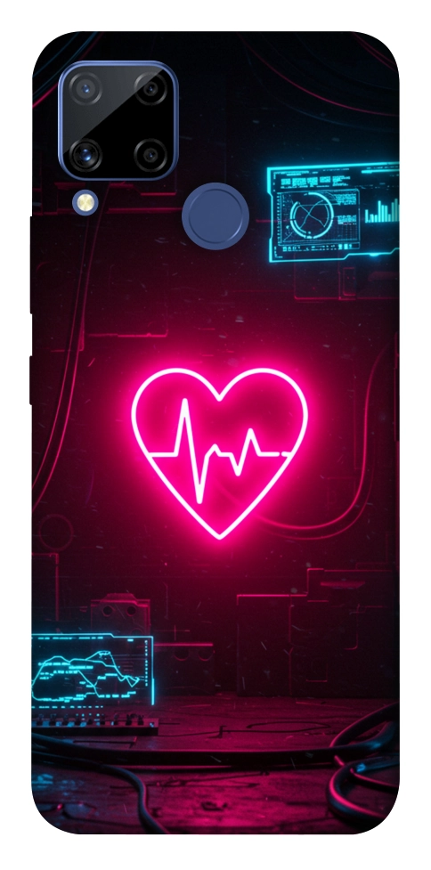 Чехол Neon heart для Realme C15