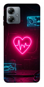 Чохол Neon heart для Motorola Moto G14