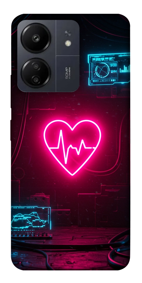 Чехол Neon heart для Xiaomi Redmi 13C