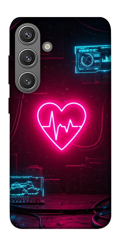 Чохол Neon heart для Galaxy S24