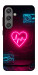 Чохол Neon heart для Galaxy S24