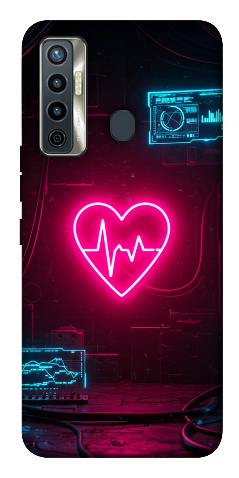 Чехол Neon heart для TECNO Camon 17