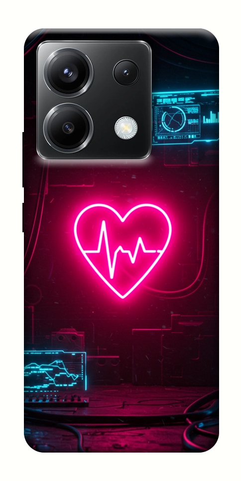 Чехол Neon heart для Xiaomi Poco X6