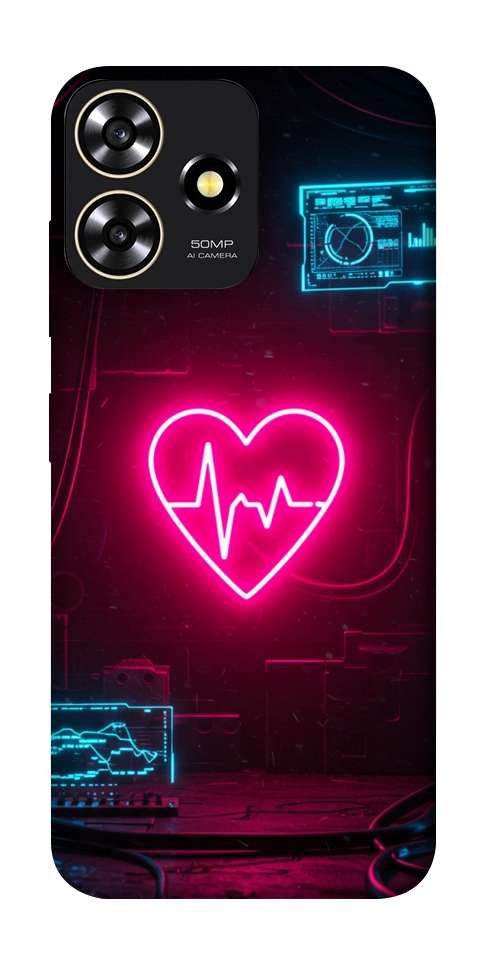 Чохол Neon heart для ZTE Blade A73 4G