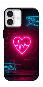 Чехол Neon heart для iPhone 16