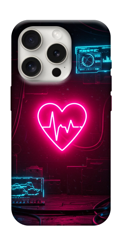 Чохол Neon heart для iPhone 16 Pro Max