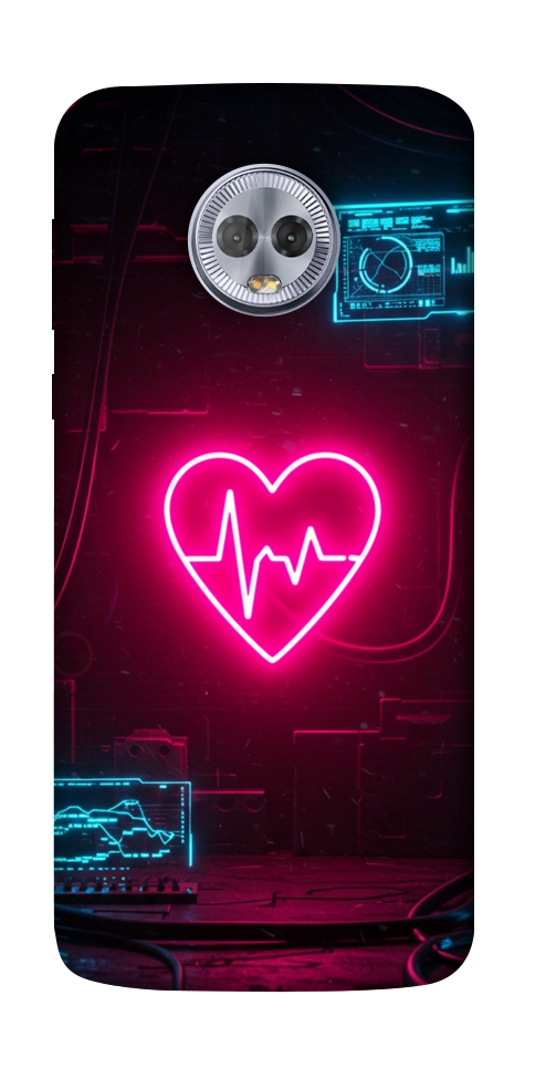 Чехол Neon heart для Motorola Moto G6 Plus