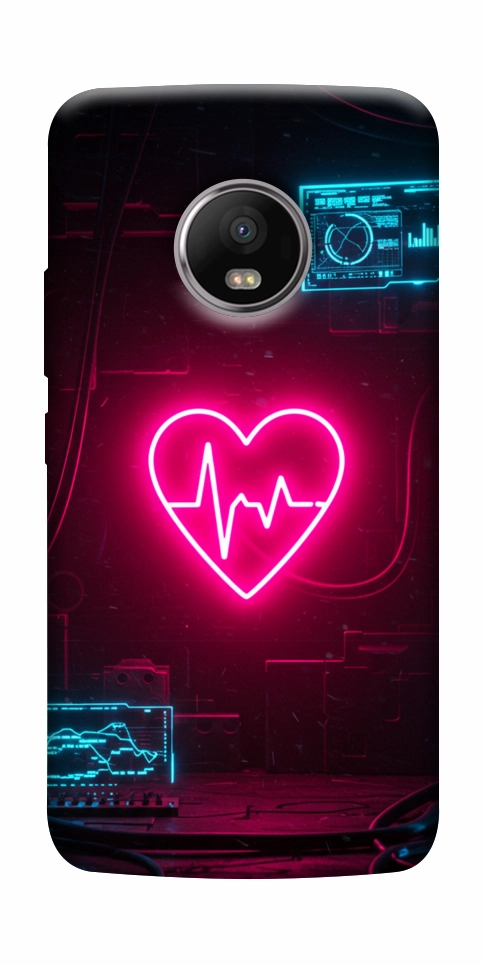 Чехол Neon heart для Motorola Moto G5S