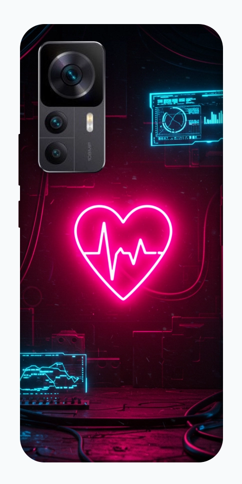 Чехол Neon heart для Xiaomi Redmi K50 Ultra