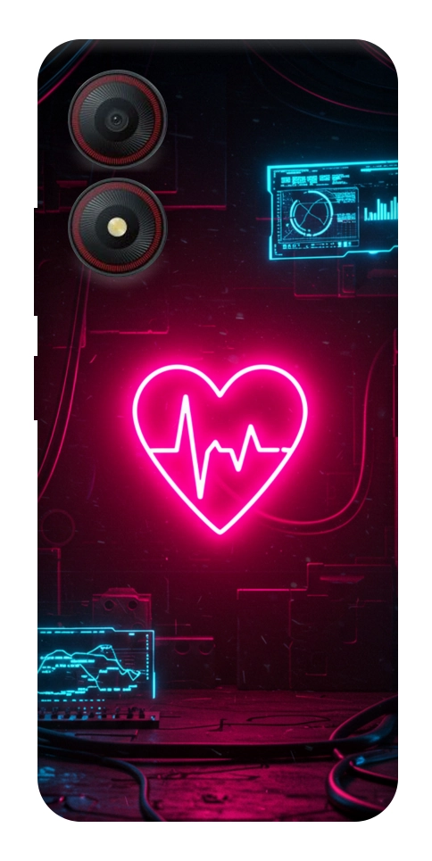 Чохол Neon heart для ZTE Blade A34 4G