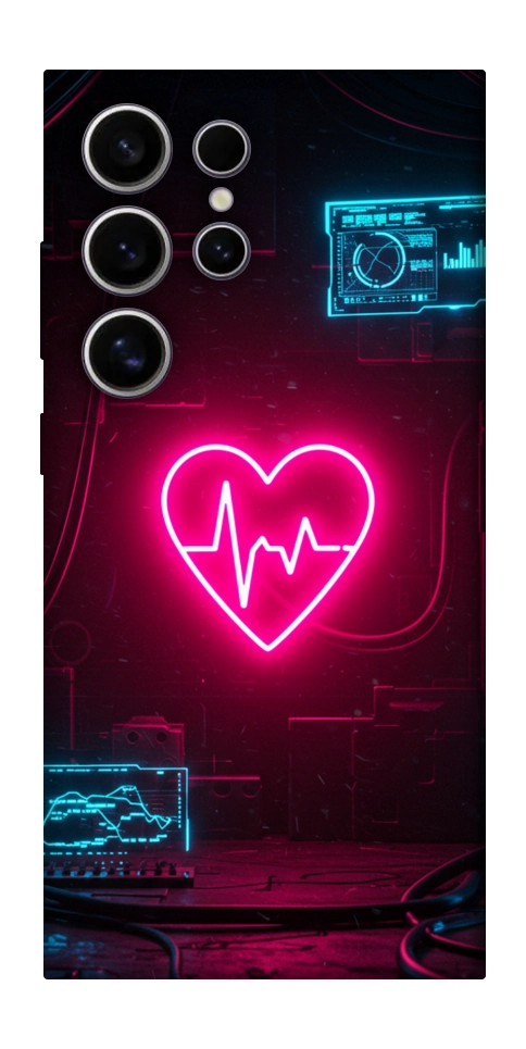 Чехол Neon heart для Galaxy S25 Ultra