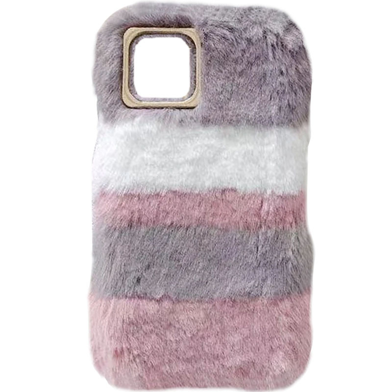

Хутряний чохол Furlover на Apple iPhone 11 (6.1") (Рожево-сірий) 1216906