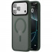 TPU+PC чехол Metal Buttons with  Magnetic Safe Colorful для Apple iPhone 17 Pro Max (6.9") (Зеленый / Dark Green)