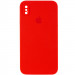Чохол Silicone Case Square Full Camera Protective (AA) на Apple iPhone XS / X (5.8") (Эстетический дефект / Червоний / Red)