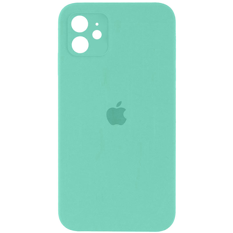 Чехол Silicone Case Square Full Camera Protective (AA) для Apple iPhone 11 (6.1") (Бирюзовый / Turquoise)