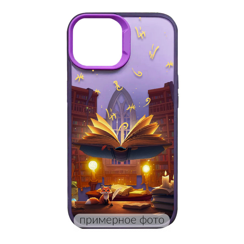 TPU+PC чехол TakiTaki Fantasy magic glow для Apple iPhone 14 Pro Max (6.7") (Libraby - Purple)