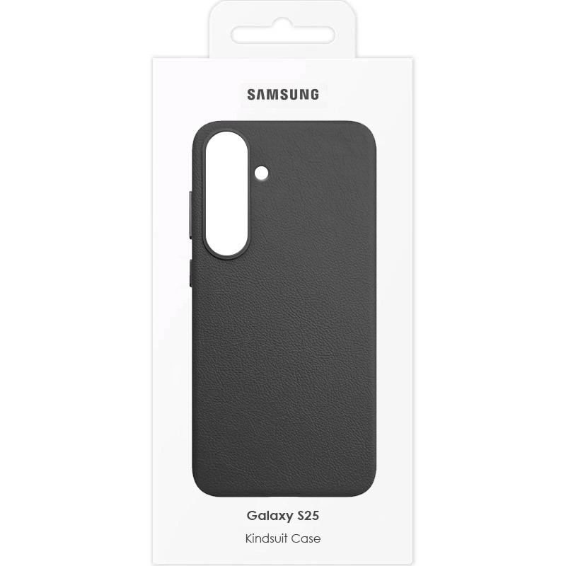 Шкіряний чохол Leather Case (AAA) на Samsung Galaxy S25 (Black) в магазині vchehle.ua