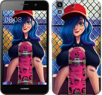 

Чехол Прикольная девочка со скейтбордом для Huawei Honor 7i 703595