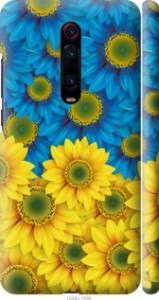Чехол Жёлто-голубые цветы для Xiaomi Redmi K20 Pro