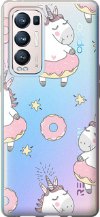 Чехол Единорожки для Oppo Reno5 Pro Plus