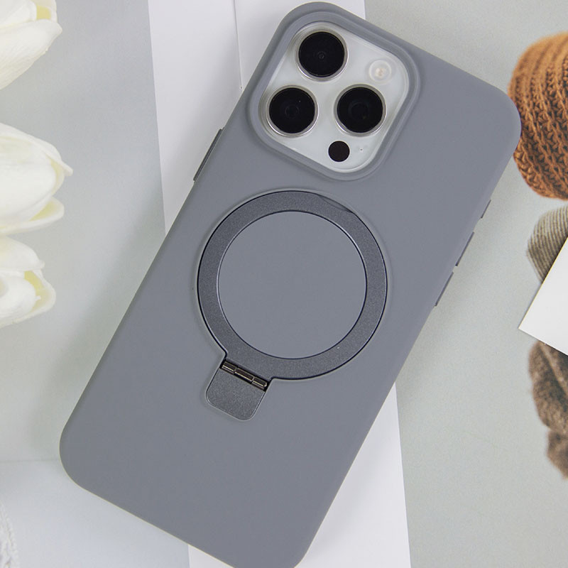 Фото Чохол Silicone Case Full Protective NO LOGO with Ring на Apple iPhone 12 Pro Max (6.7") (Grey) в маназині vchehle.ua