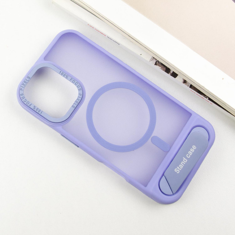 TPU+PC чехол Stand case для Apple iPhone 16 (6.1") (Light blue) в магазине vchehle.ua