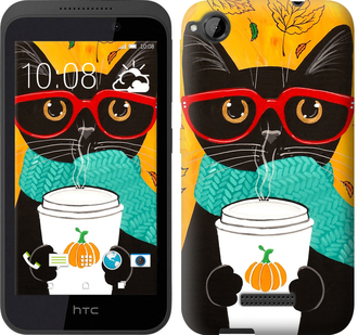 

Чехол Осенний кот для HTC Desire 320 580975