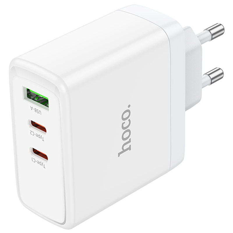 Купить СЗУ Hoco N30 Glory PD65W (2Type-C/1USB) (White) на vchehle.ua