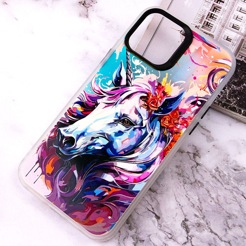 Фото TPU+PC чохол TakiTaki Magic glow на Apple iPhone 14 Pro Max (6.7") (Unicorn / Pink / Purple) на vchehle.ua