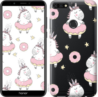 

Чехол Единорожки для Huawei Honor 7C 830471