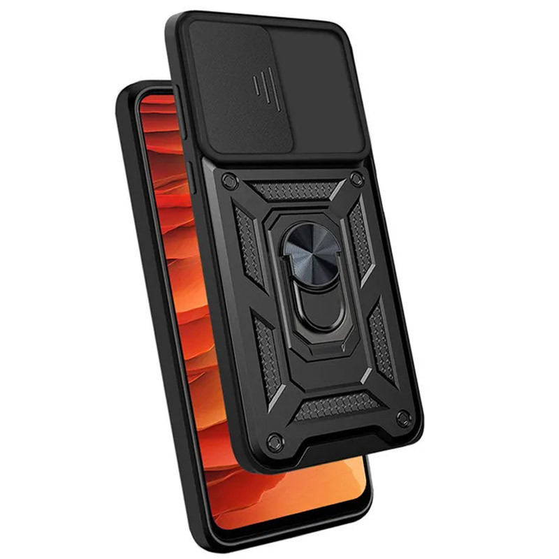 Купить Ударопрочный чехол Camshield Serge Ring для Samsung Galaxy A03 Core (Черный) на vchehle.ua