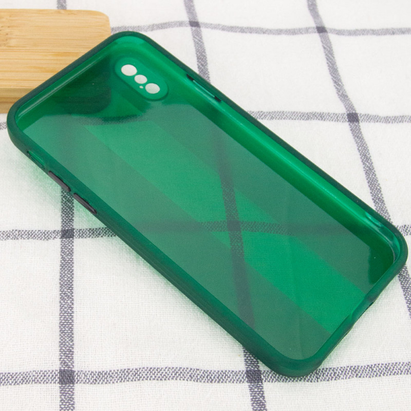 Фото Чохол TPU Glossy Line Full Camera на Apple iPhone X / XS (5.8") (Зелений) в маназині vchehle.ua