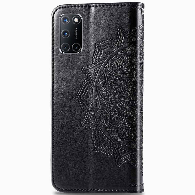 Кожаный чехол (книжка) Art Case с визитницей для Oppo A52 / A72 / A92 (Черный) в магазине vchehle.ua