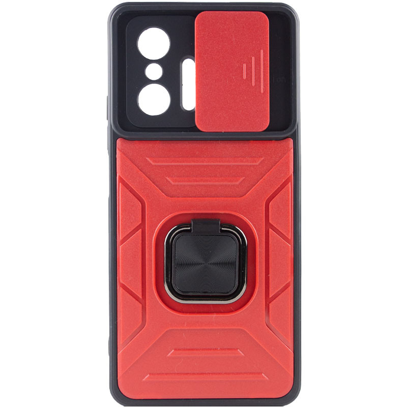 Фото Удароміцний чохол Camshield Flash Ring на Xiaomi 11T / 11T Pro (Red) в маназині vchehle.ua