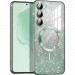 TPU чехол Delight case with Magnetic Safe с защитными линзами на камеру для Samsung Galaxy S22 (Зеленый / Green)