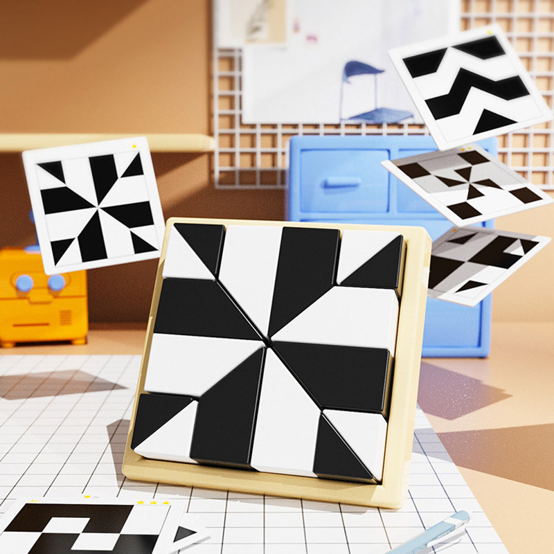 Настольная интерактивная игра Ummi ME-149 Hidden Black and White Blocks (Black / White) в магазине vchehle.ua