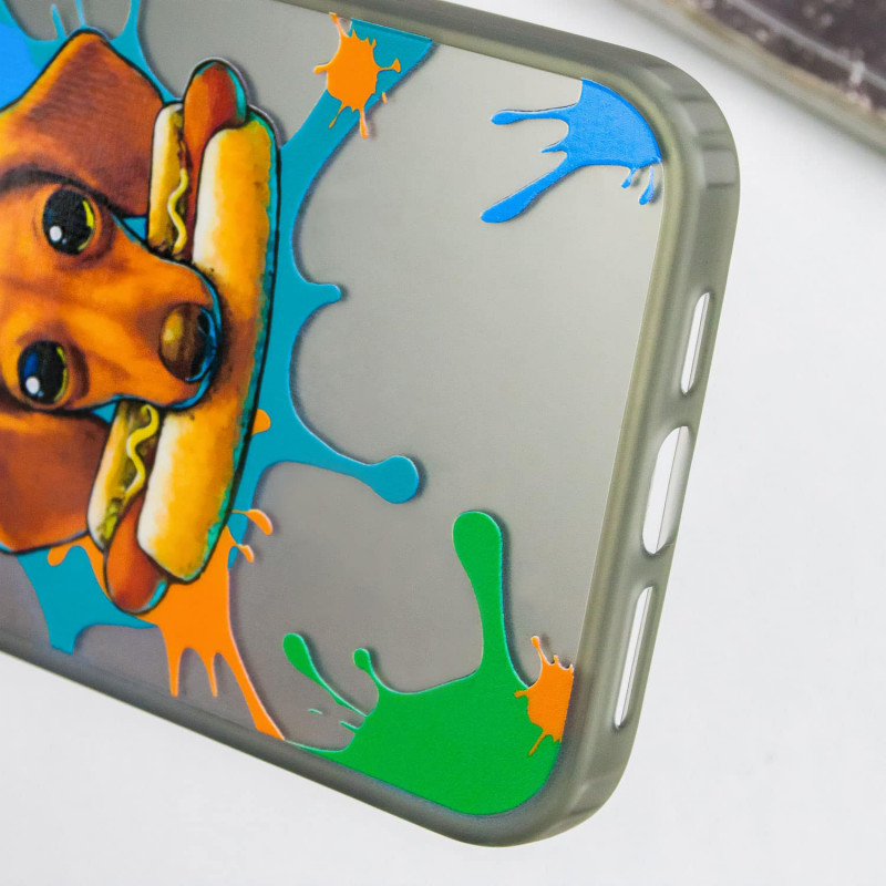 Замовити TPU+PC чохол TakiTaki Graffiti magic glow на Apple iPhone 11 (6.1") (Sausage dog / Black) на vchehle.ua