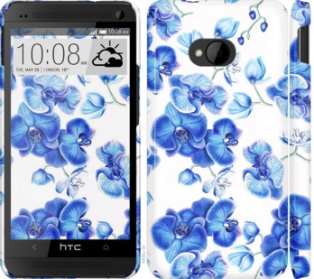 

Чохол Блакитні орхідеї на HTC One M7 724963