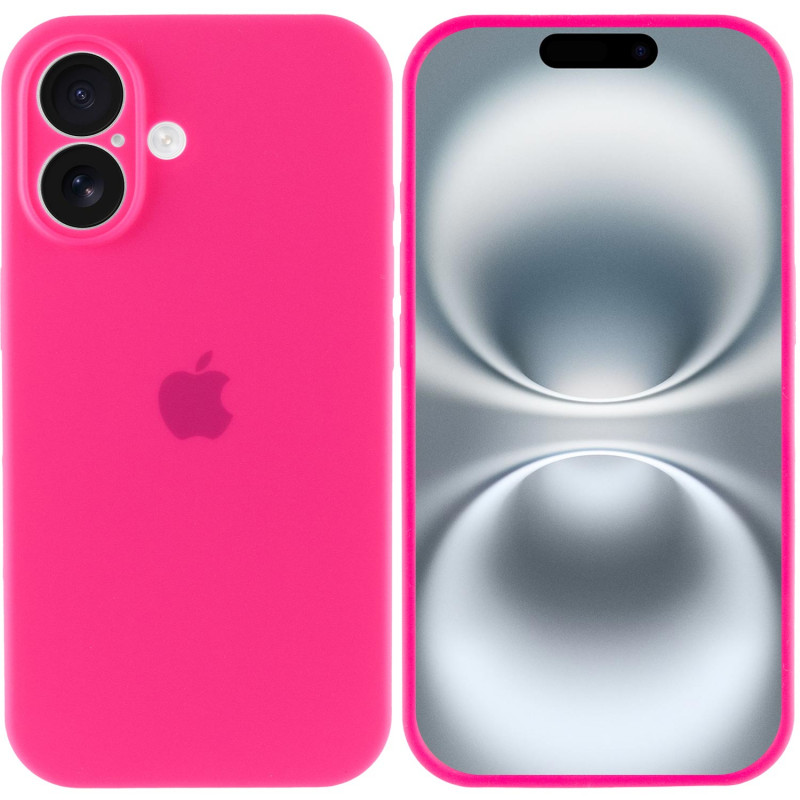 Фото Чехол Silicone Case Full Camera Protective (AA) для Apple iPhone 16 (6.1") (Розовый / Barbie pink) на vchehle.ua