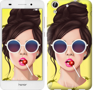 Чехол Девушка с чупа-чупсом для Huawei Honor 5A